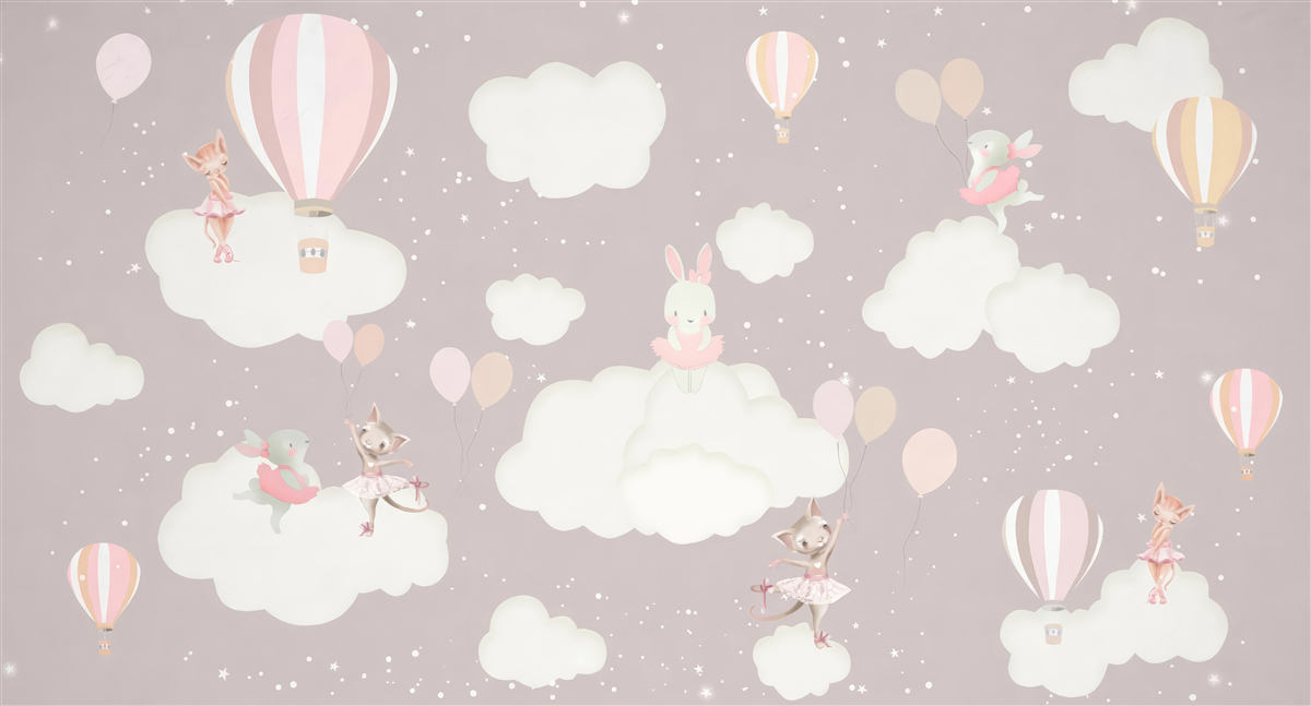 Papier peint les nuages sont devenus un terrain de jeu pour les animaux