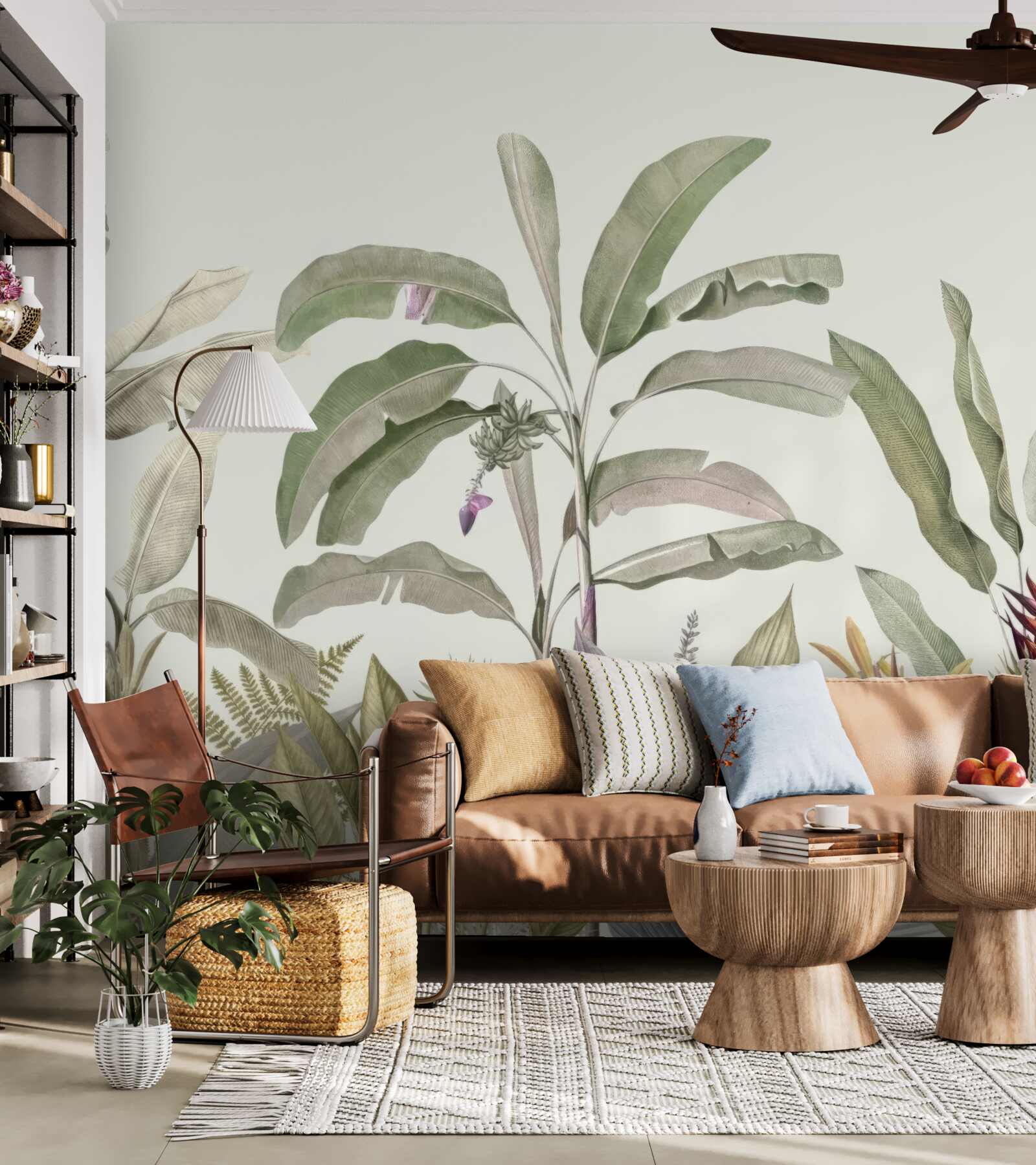 Papier peint des plantes et des feuilles clairsemées