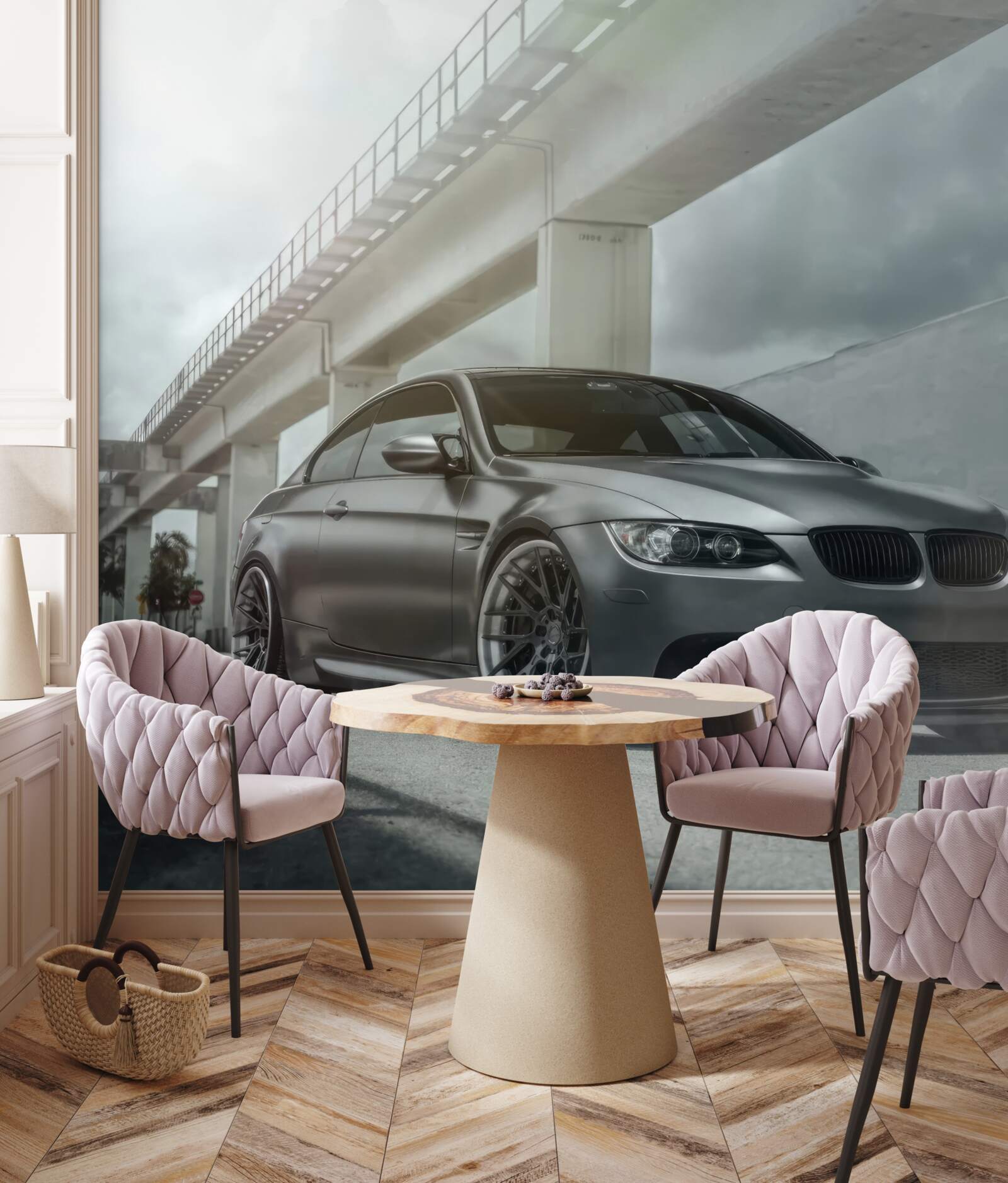 Papier peint la voiture est noire