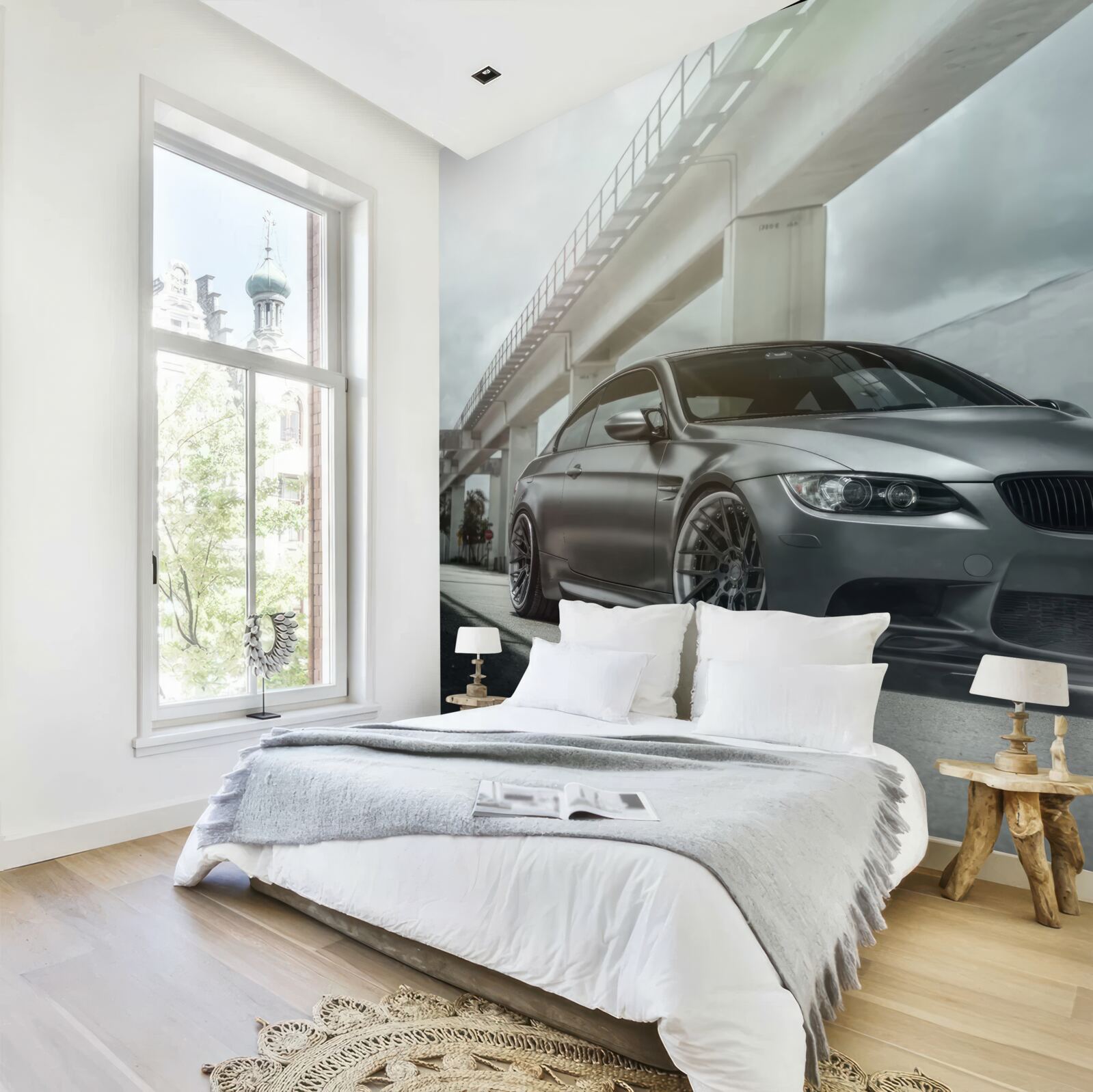 Papier peint la voiture est noire