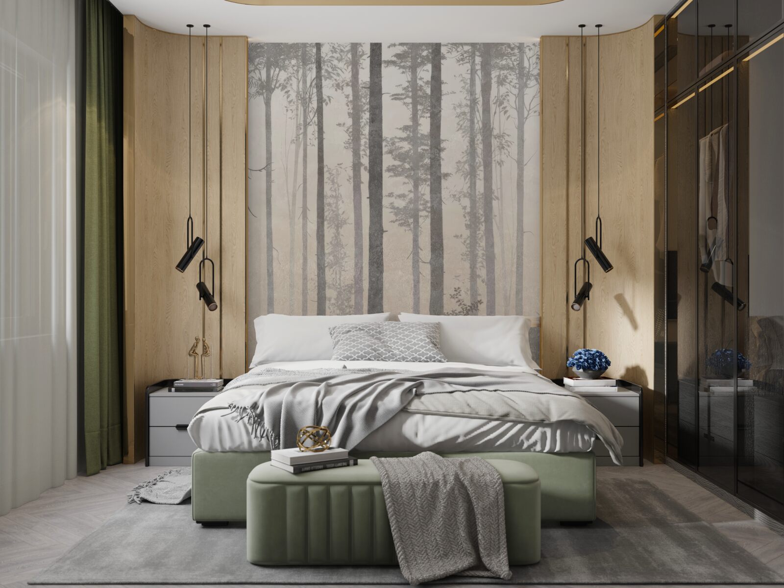 Papier peint mglisty las