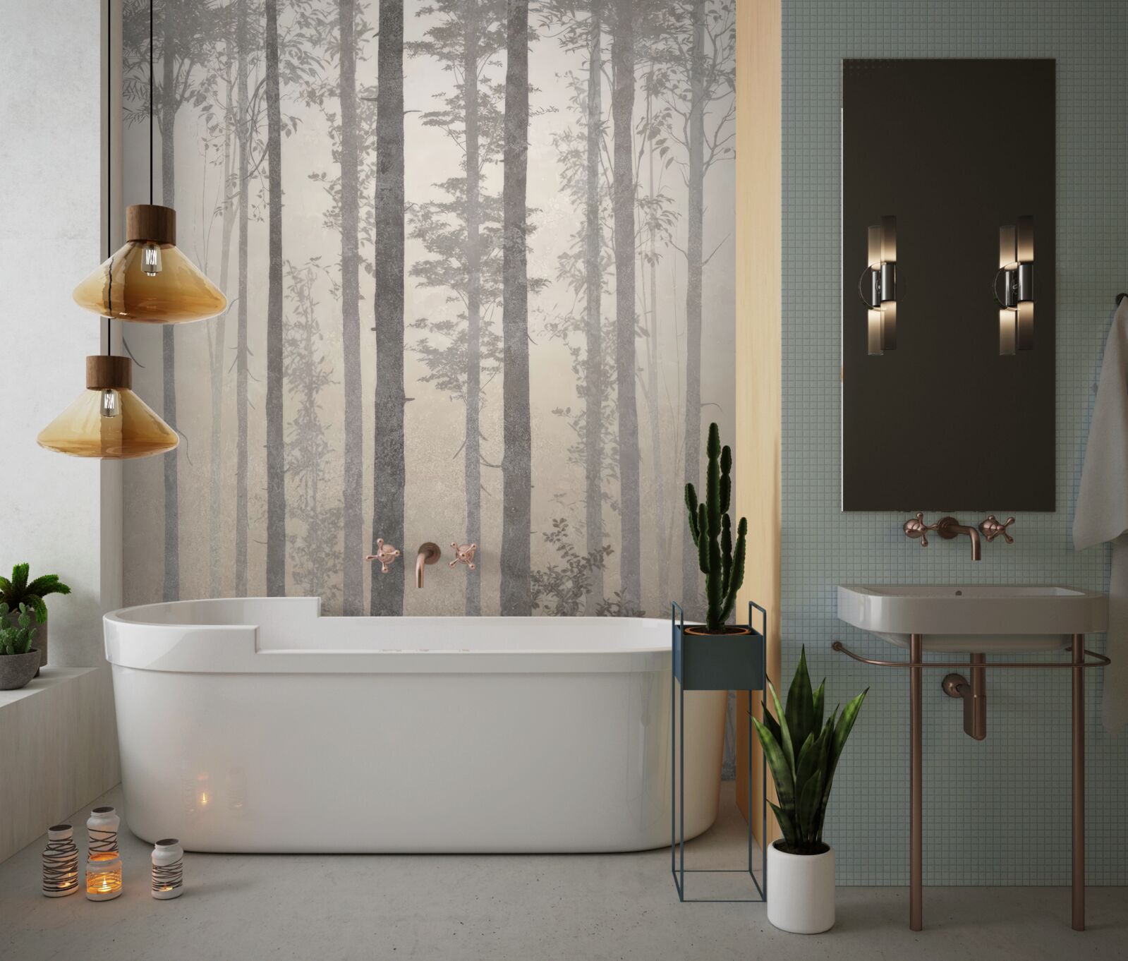 Papier peint mglisty las