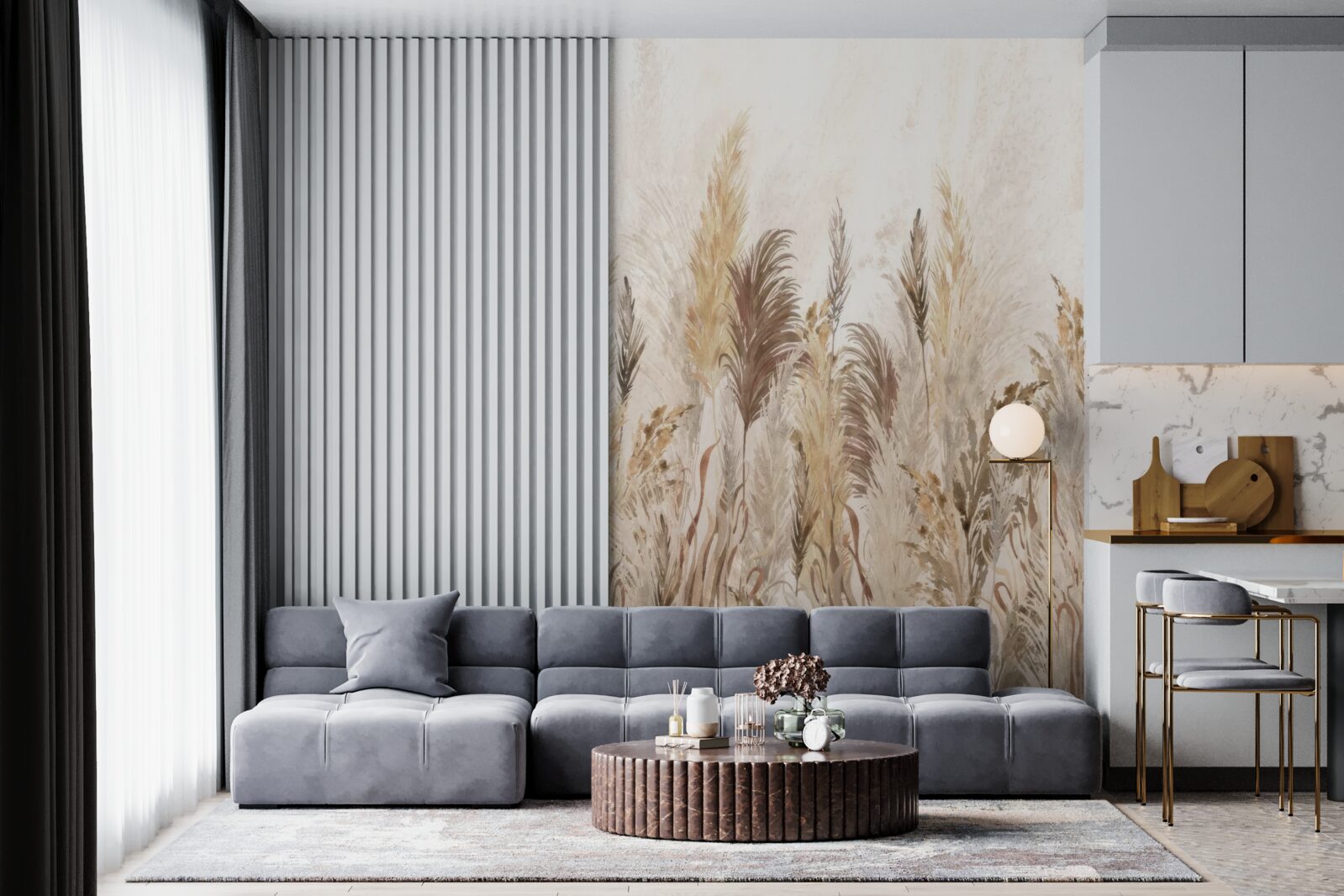 Papier peint les plantes sont brunes