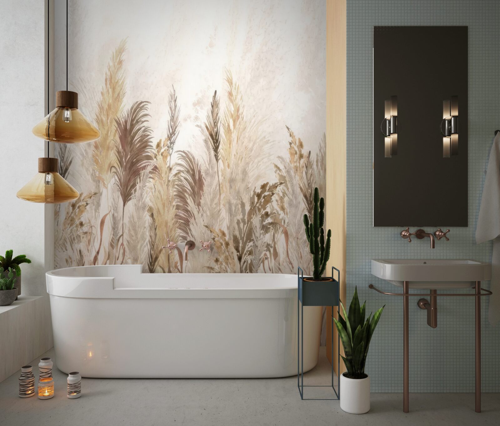 Papier peint les plantes sont brunes