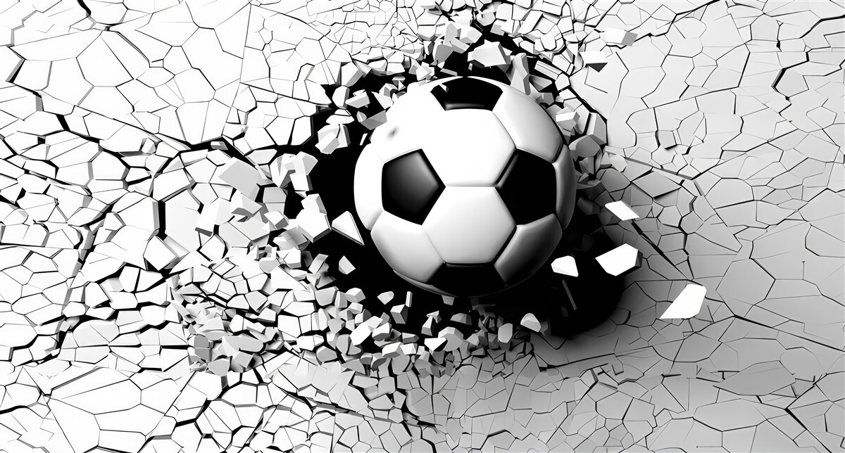 Papier peint le football franchit la barrière