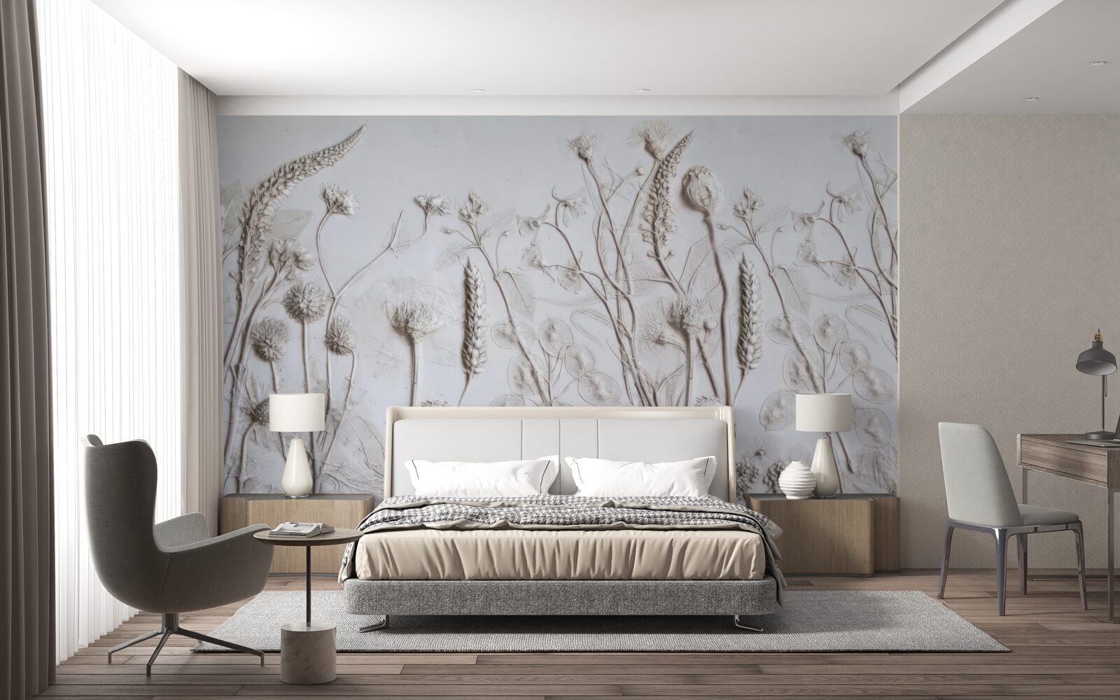 Papier peint diverses plantes