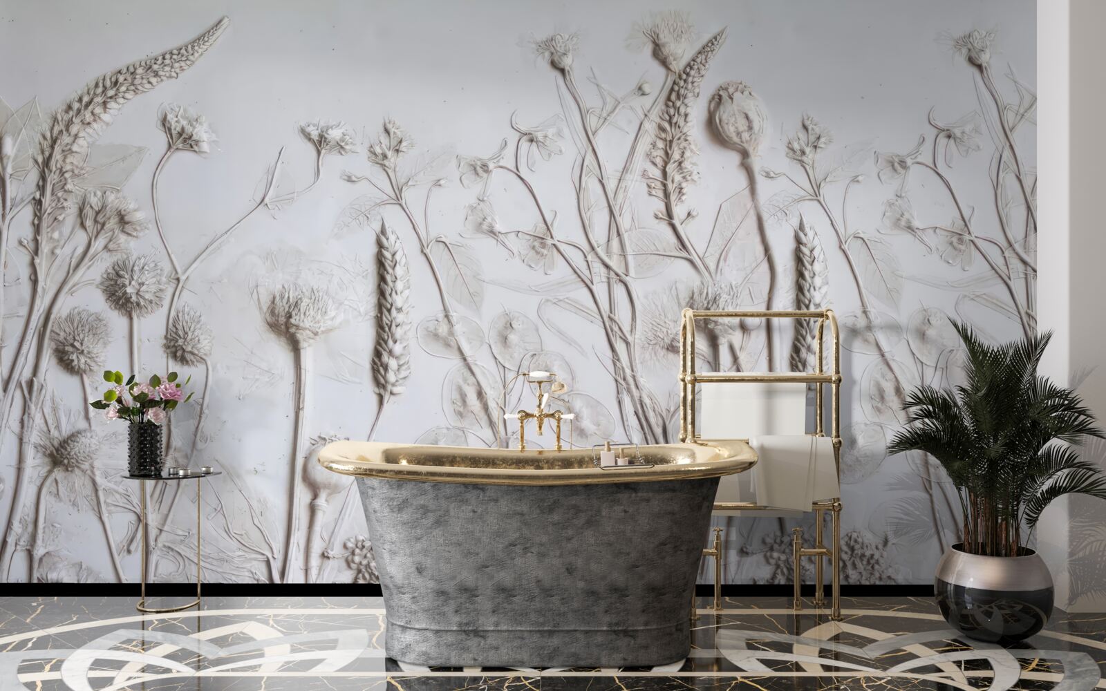 Papier peint diverses plantes