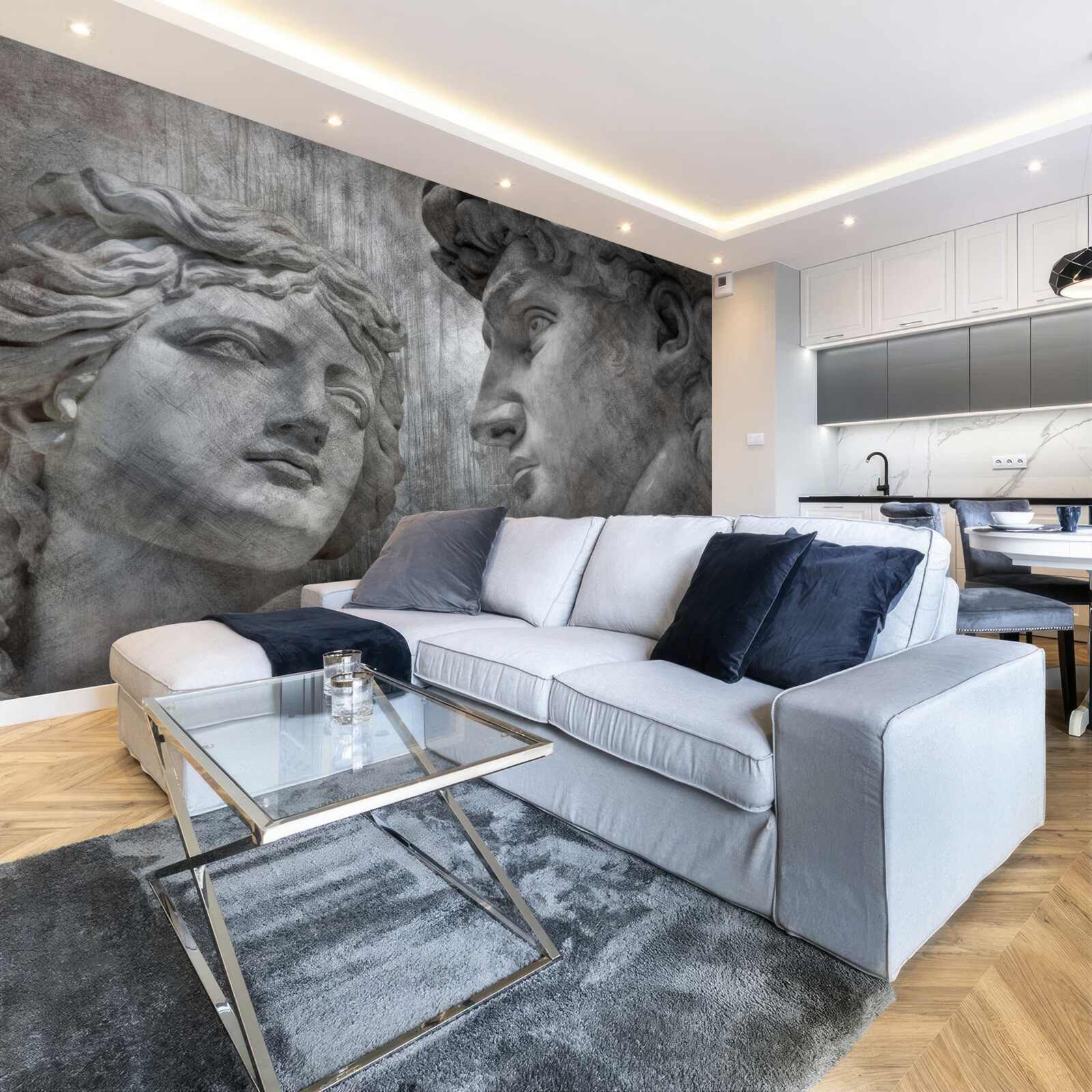 Papier peint deux jeunes hommes peints