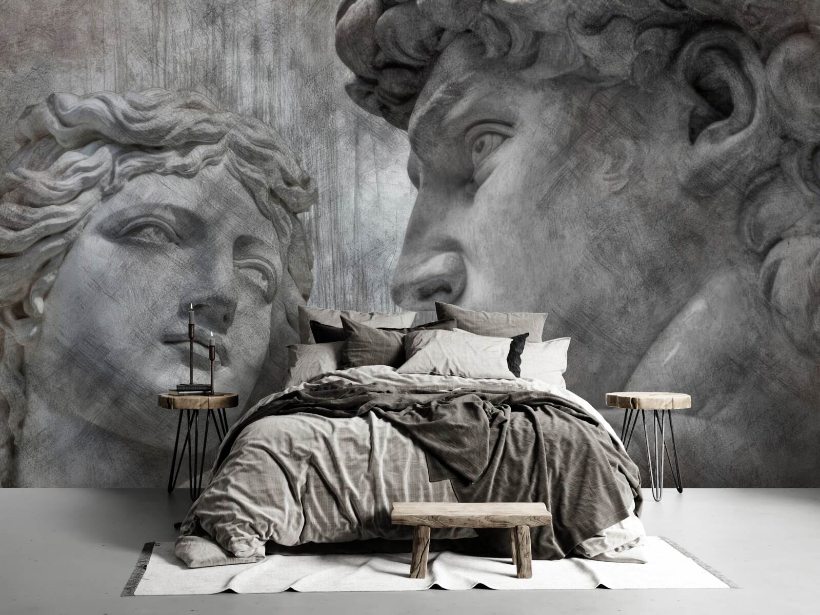 Papier peint deux jeunes hommes peints