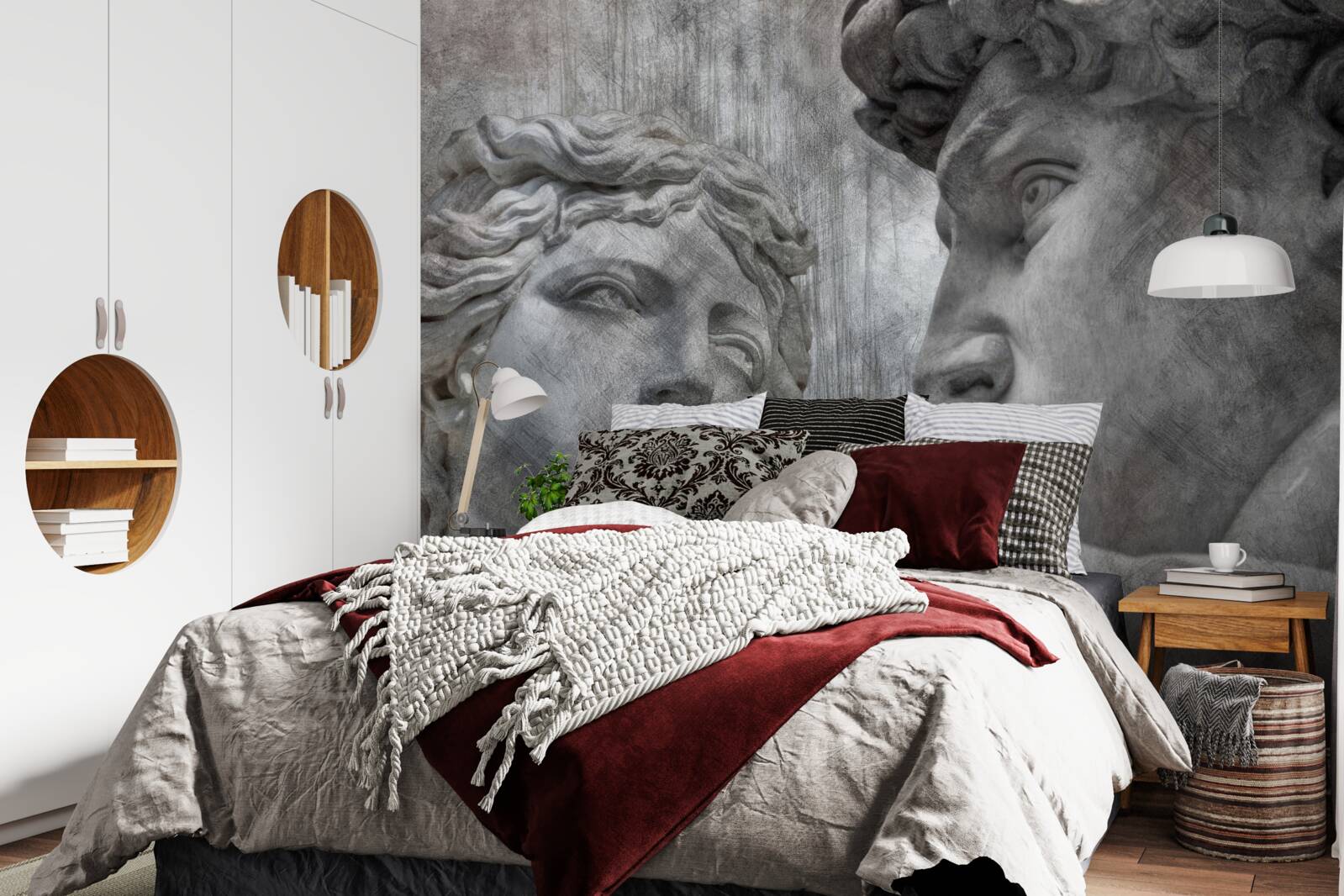 Papier peint deux jeunes hommes peints