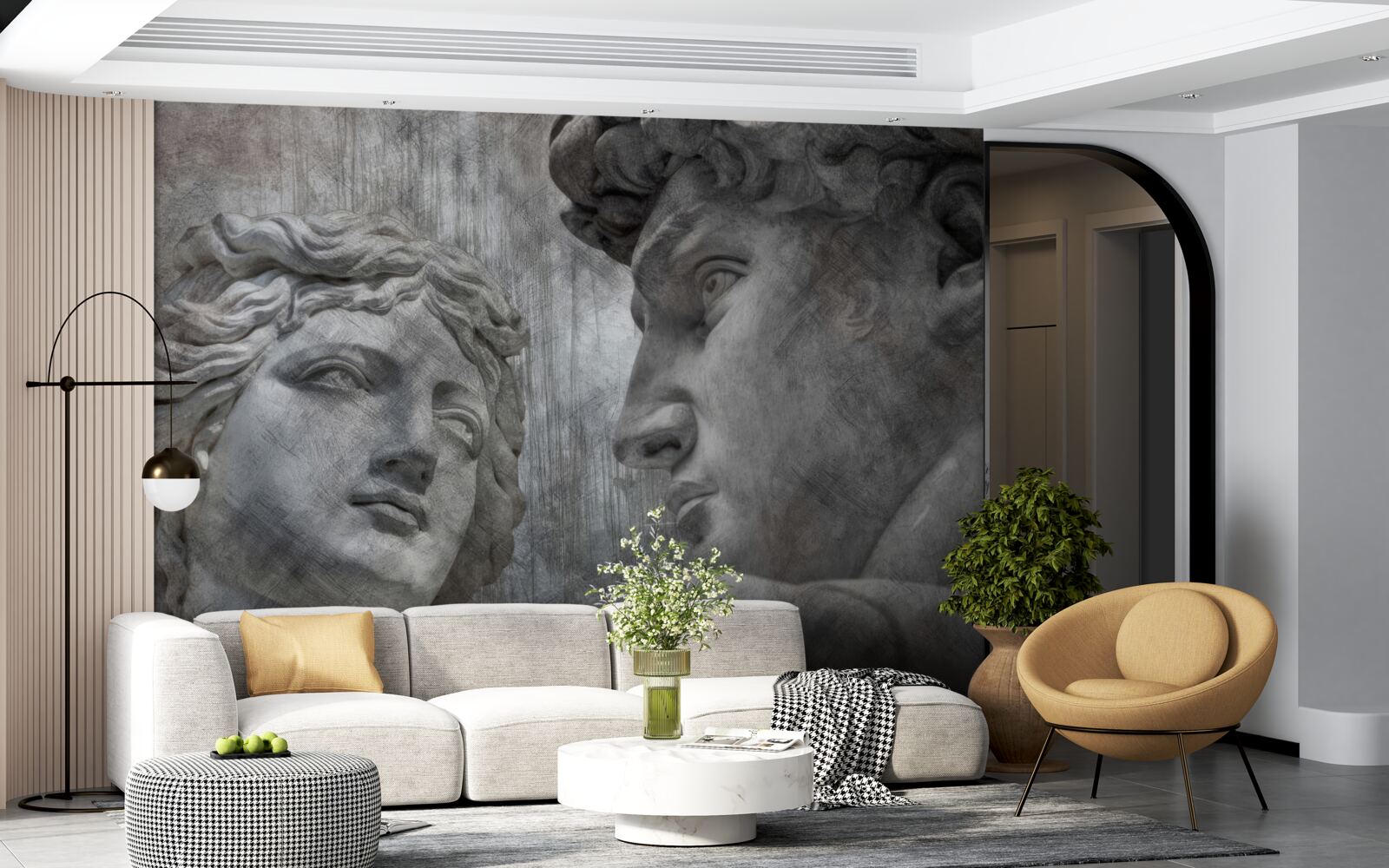 Papier peint deux jeunes hommes peints