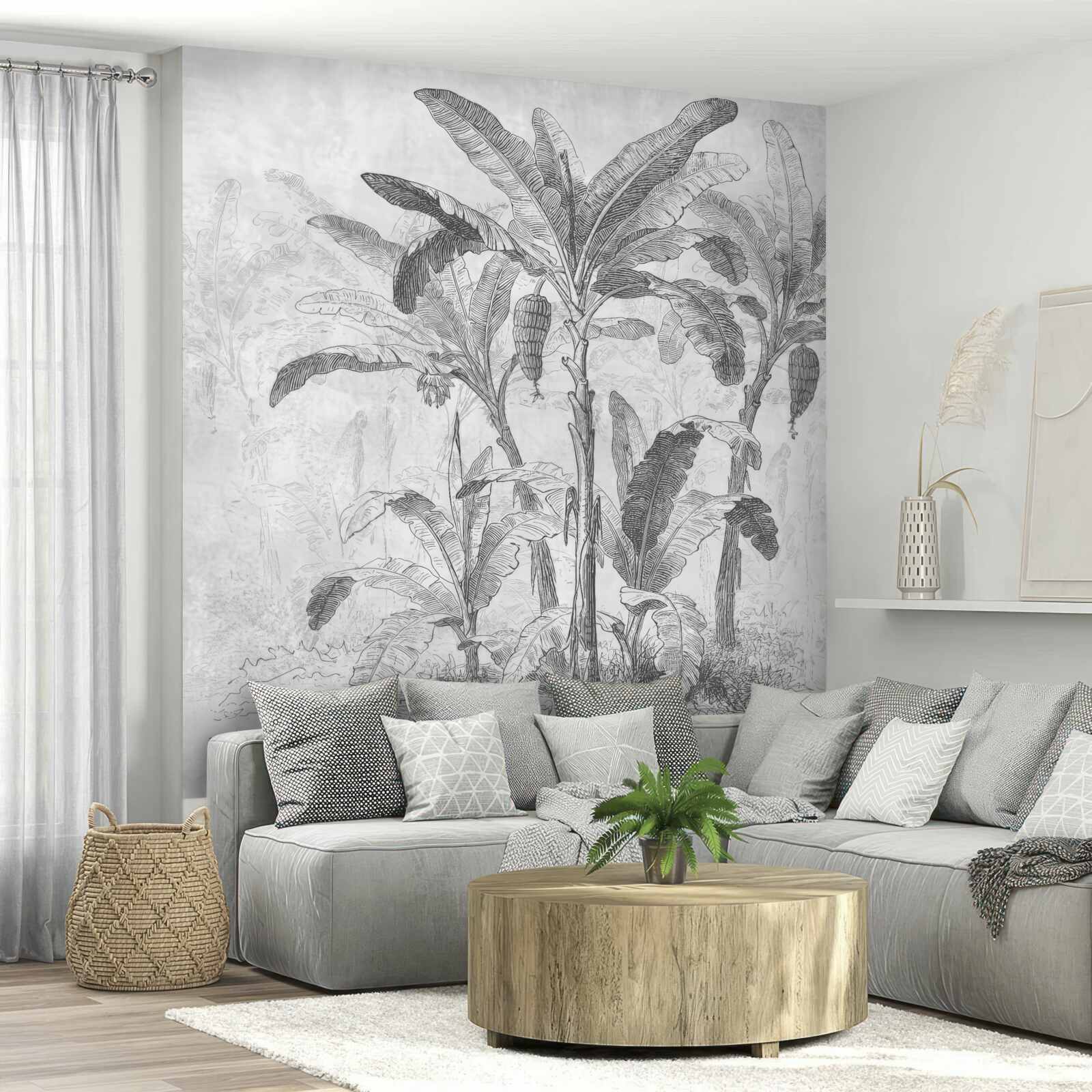 Papier peint les paumes montrées