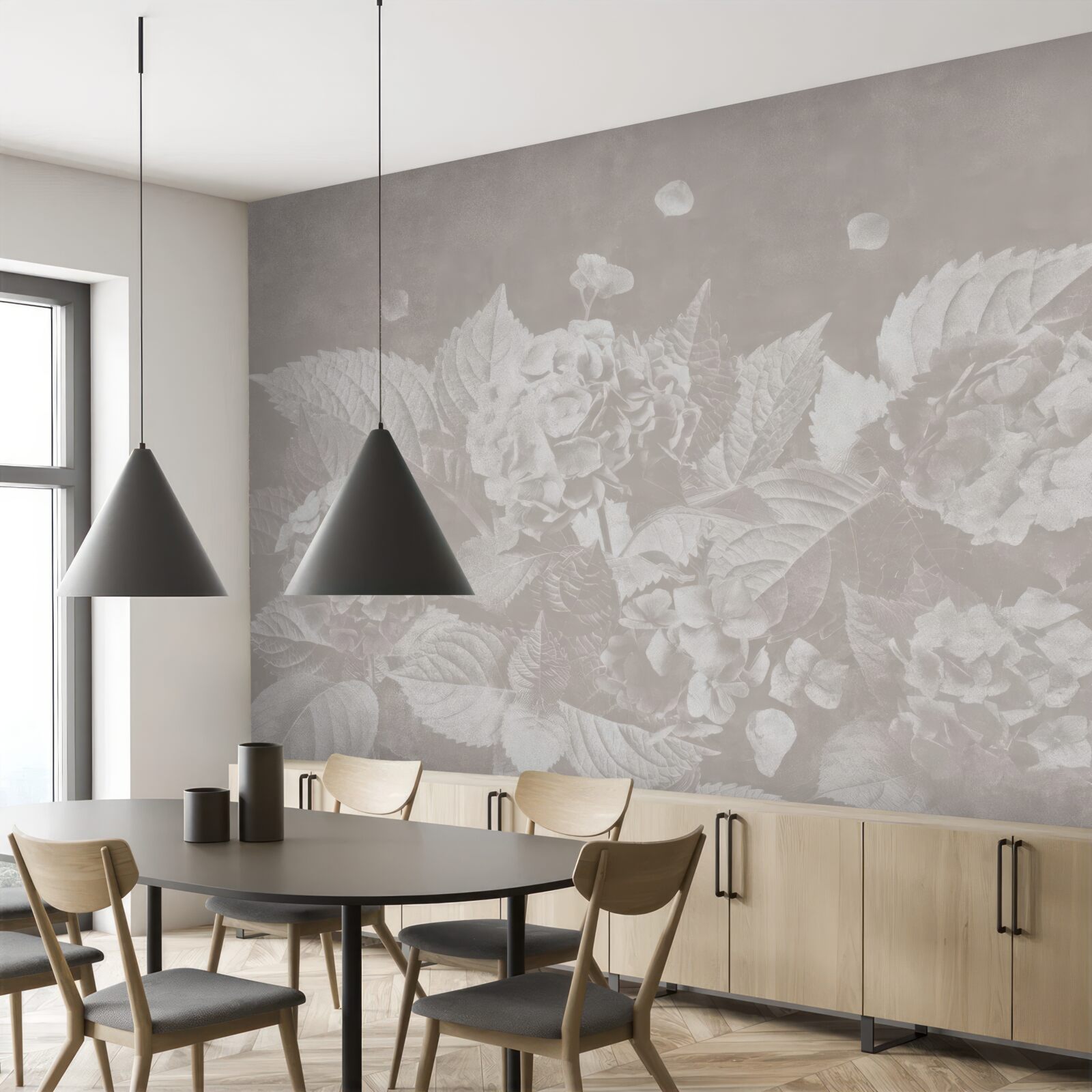 Papier peint magnolias difficiles à voir