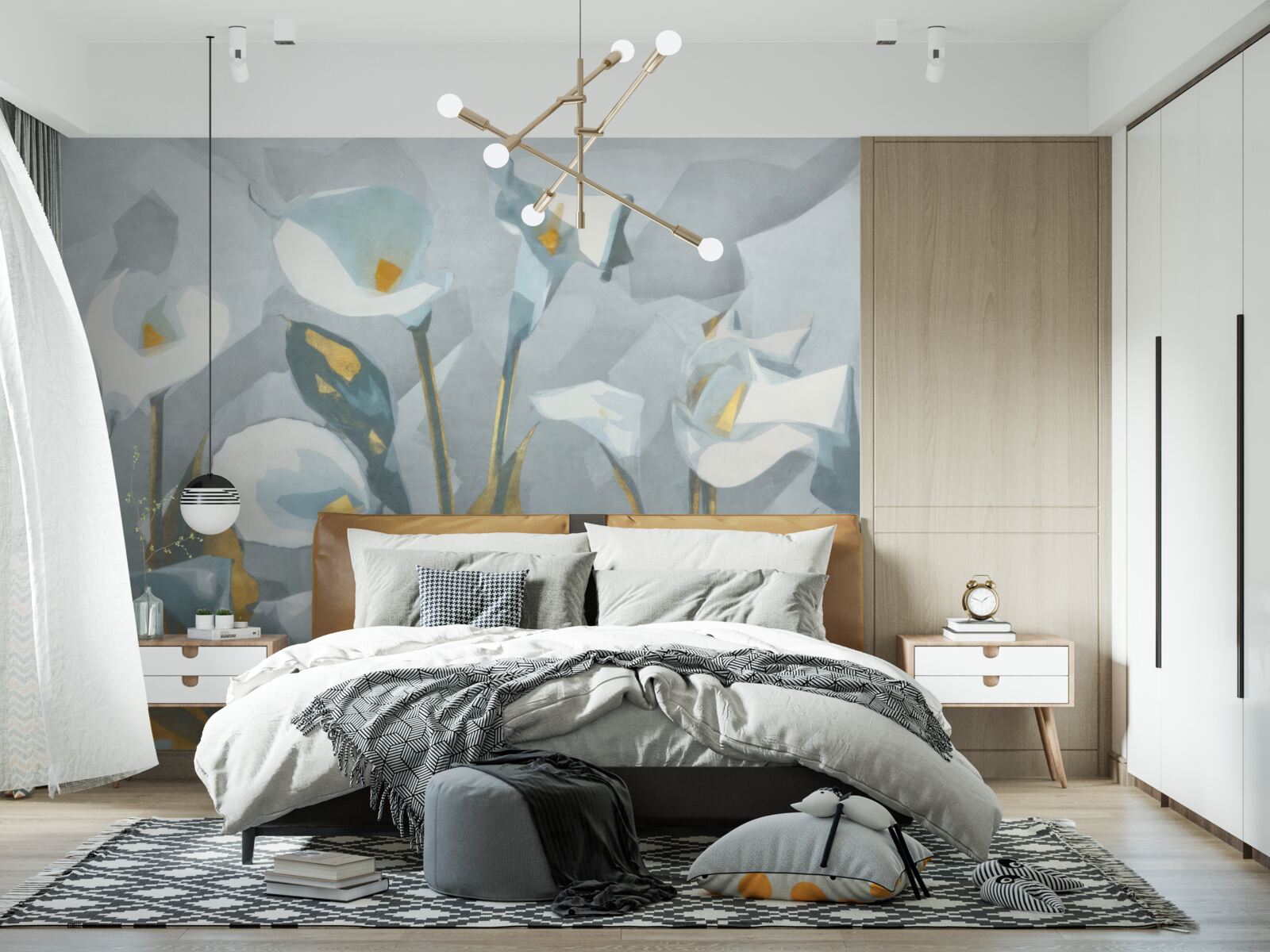 Papier peint les fèces sont blanches