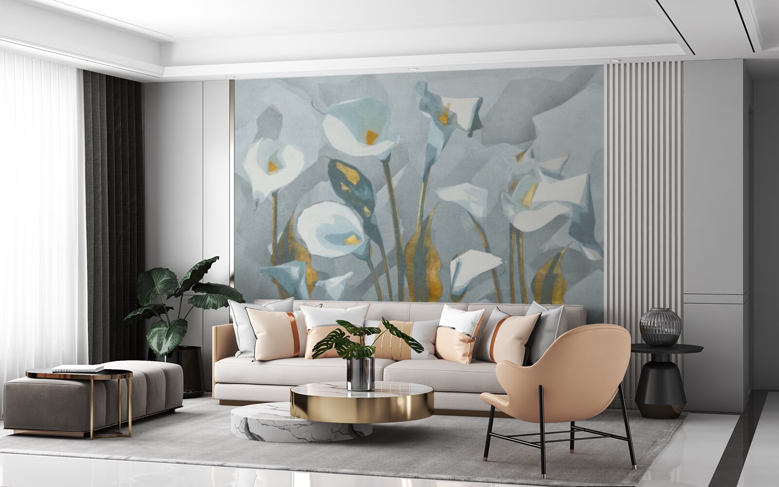 Papier peint les fèces sont blanches