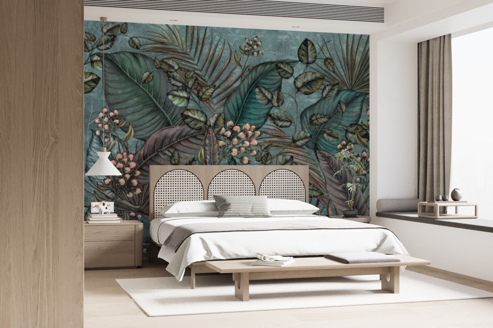 Papier peint fond de feuilles sombres