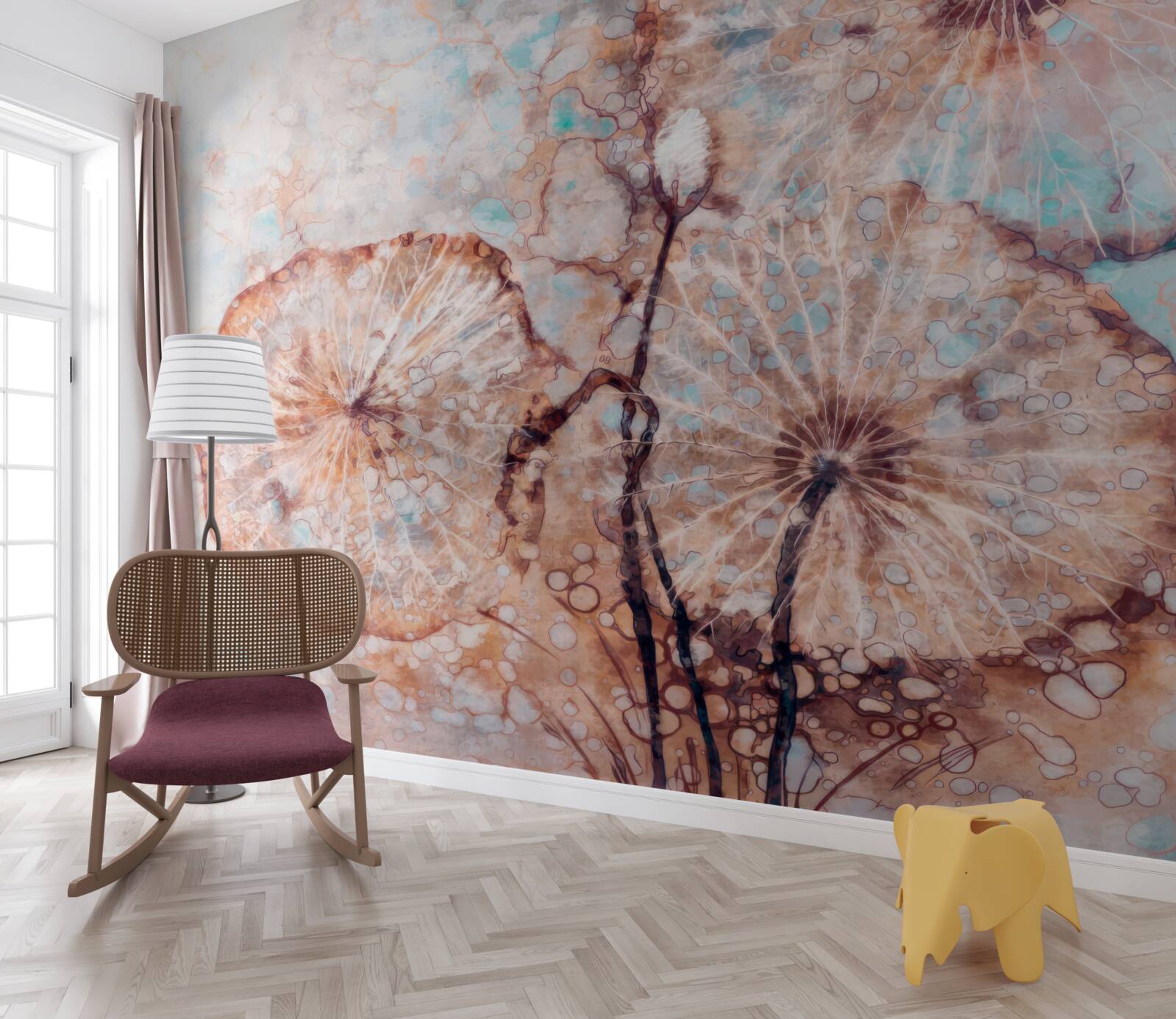 Papier peint plante présentée de manière inhabituelle