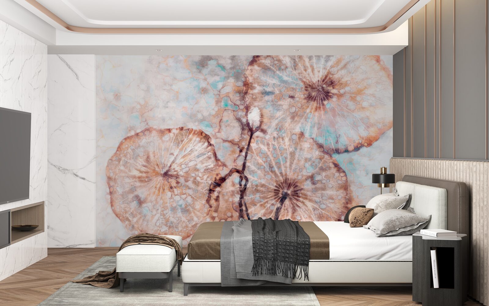 Papier peint plante présentée de manière inhabituelle