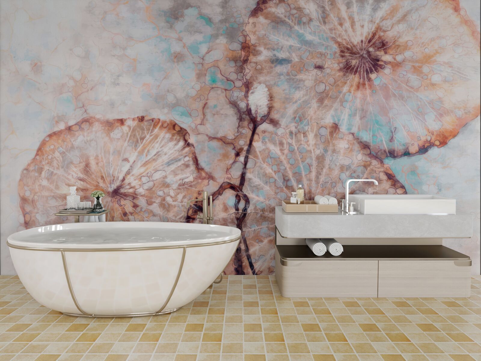 Papier peint plante présentée de manière inhabituelle