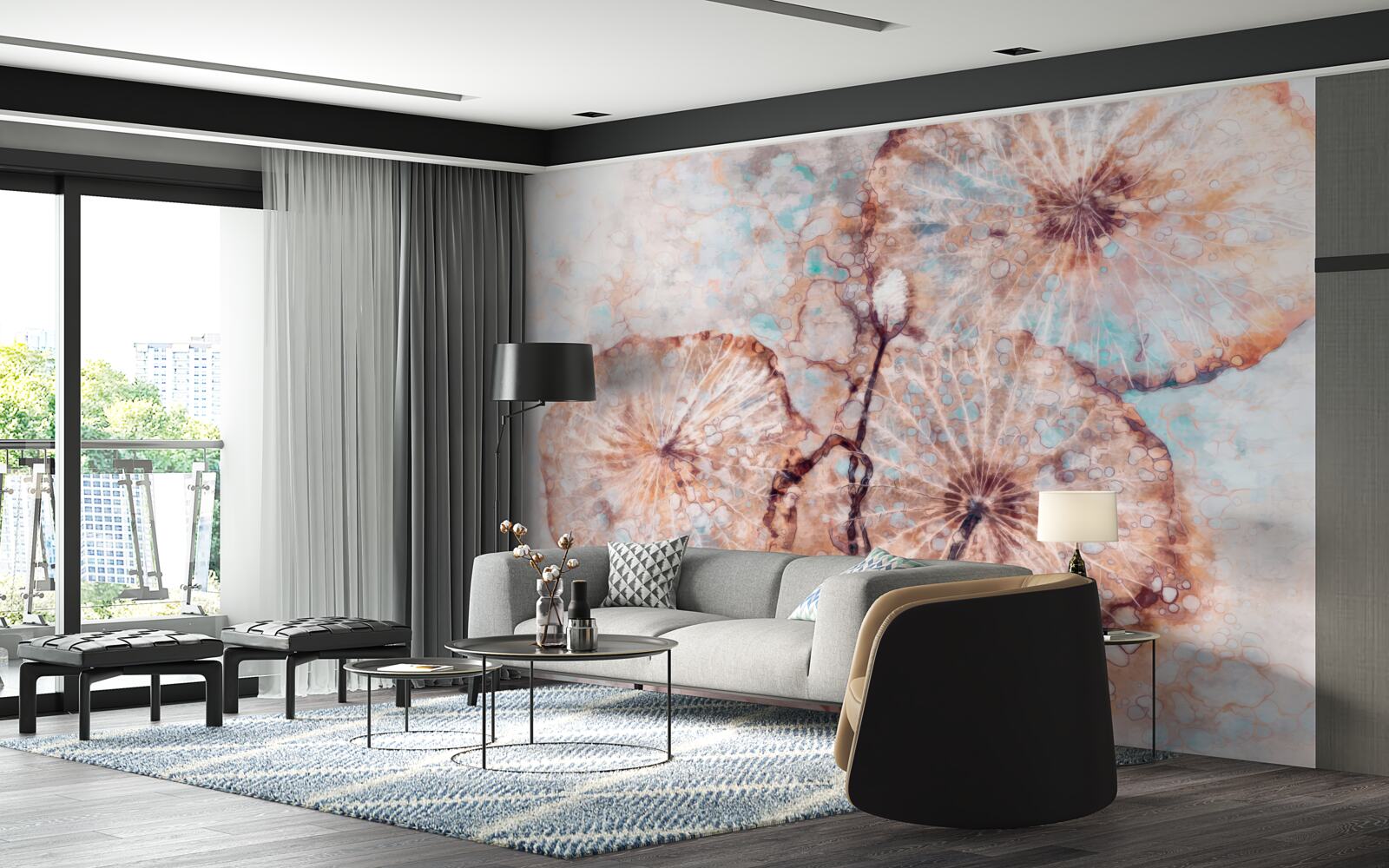 Papier peint plante présentée de manière inhabituelle