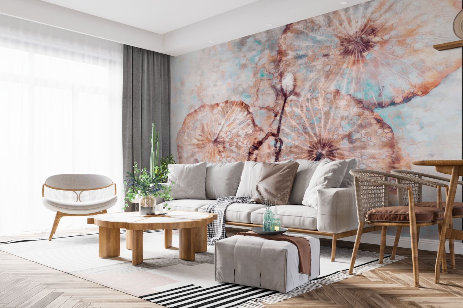 Papier peint plante présentée de manière inhabituelle