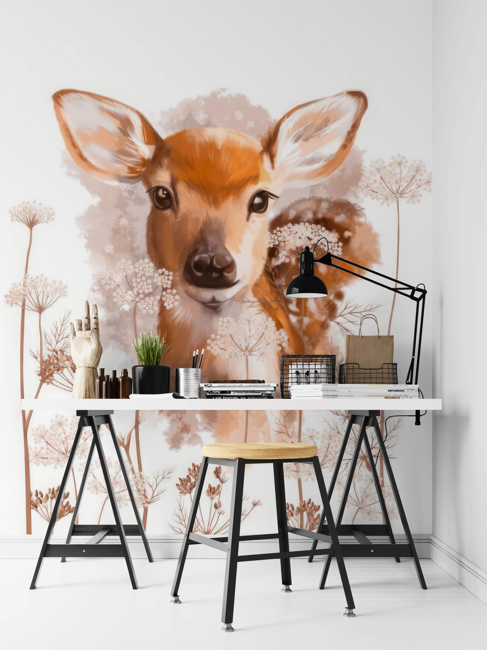 Papier peint sur la photo d'un cerf