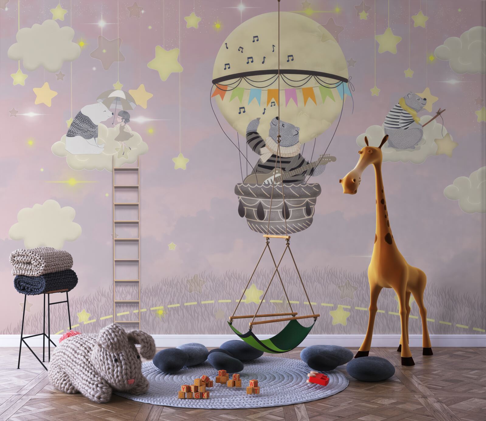 Papier peint Oursons célestes