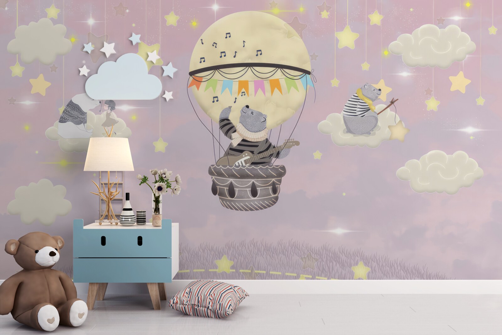 Papier peint Oursons célestes
