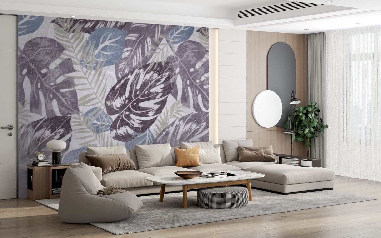 Papier peint grandes feuilles