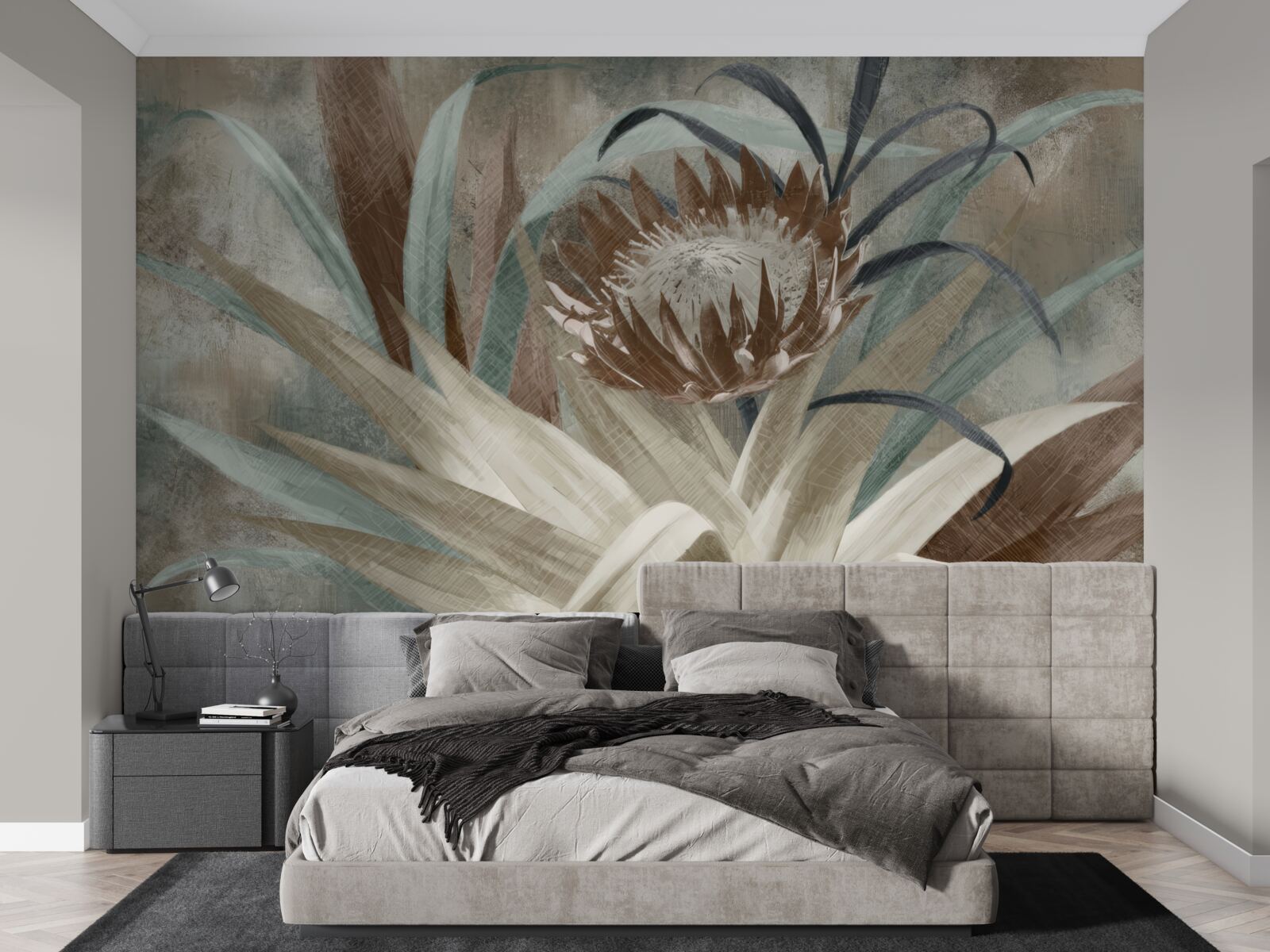 Papier peint grande fleur inhabituelle