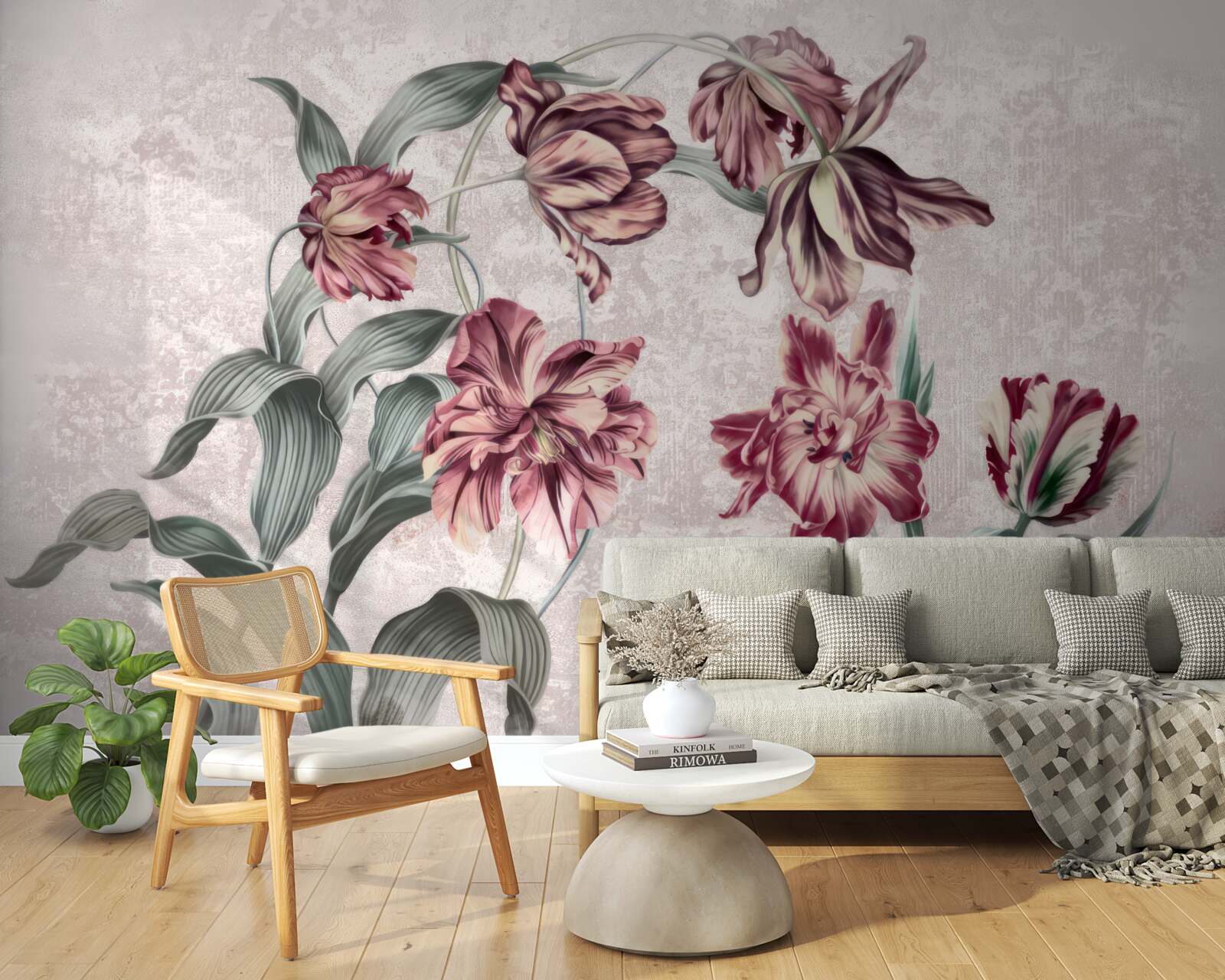 Papier peint des fleurs qui ne se sont pas encore réveillées