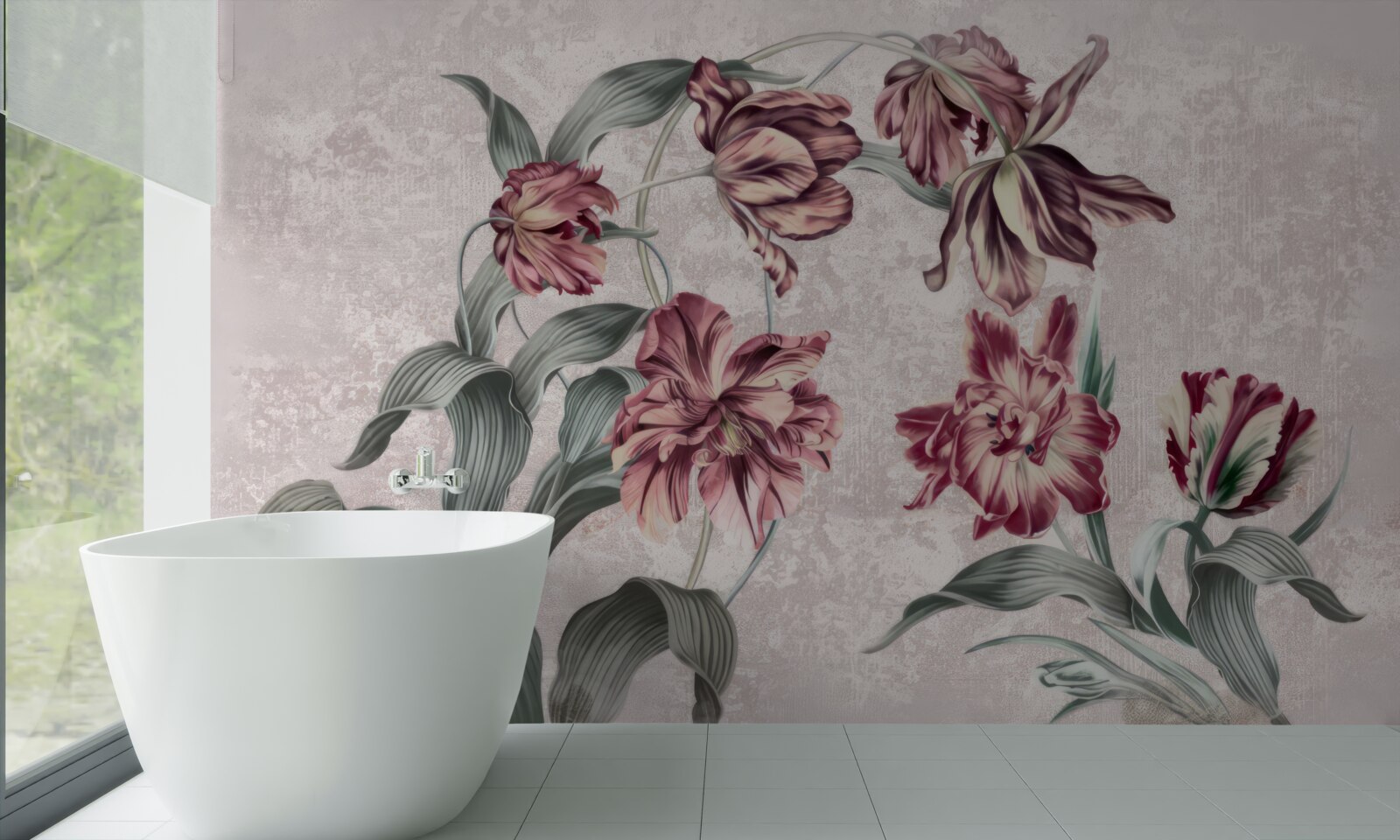 Papier peint des fleurs qui ne se sont pas encore réveillées