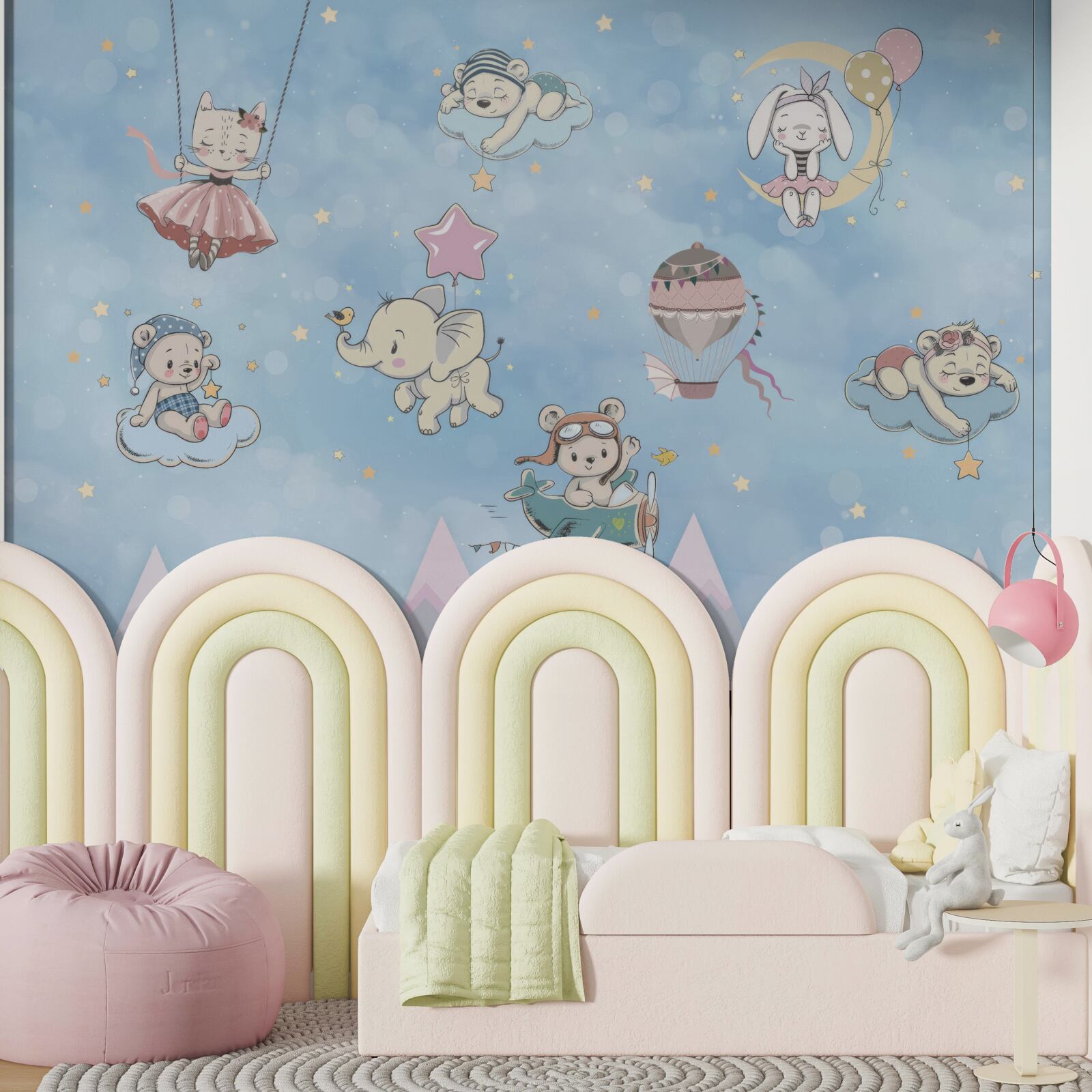 Papier peint les animaux jouent dans le ciel