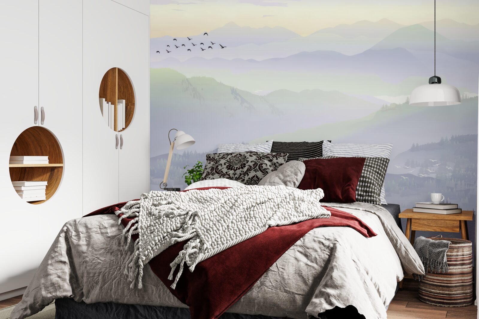 Papier peint Les oiseaux retournent dans la forêt en sommeil