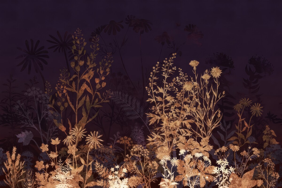 Papier peint La jungle endormie est éclairée par le clair de lune