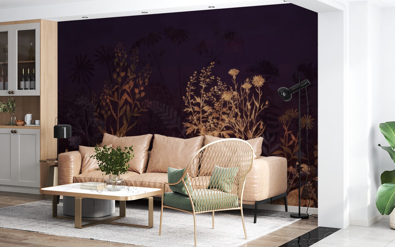 Papier peint La jungle endormie est éclairée par le clair de lune