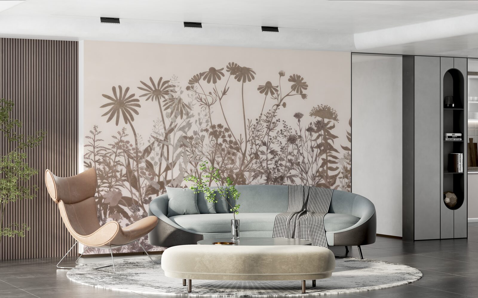 Papier peint Prairie à végétation dense