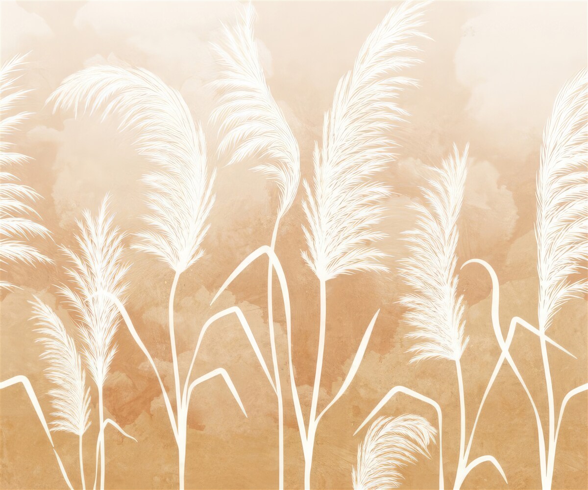 Papier peint feuilles blanches flottant dans le vent