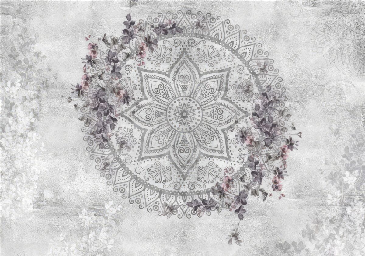 Papier peint belle image parmi les fleurs