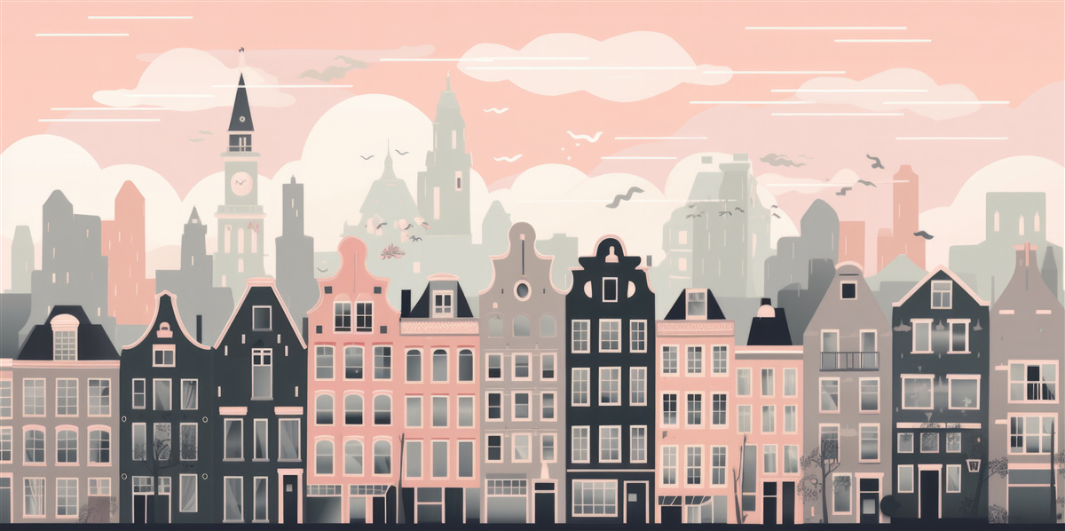 Papier peint L'aube illumine la ville