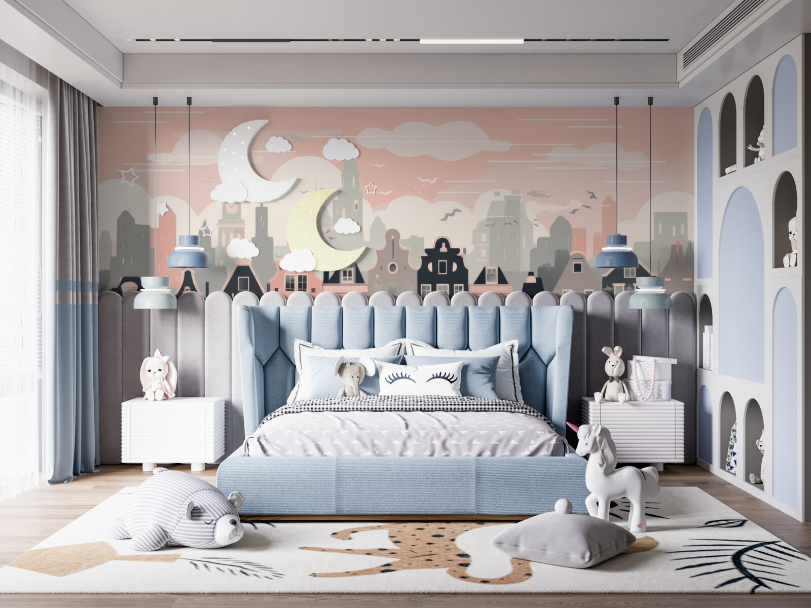 Papier peint L'aube illumine la ville