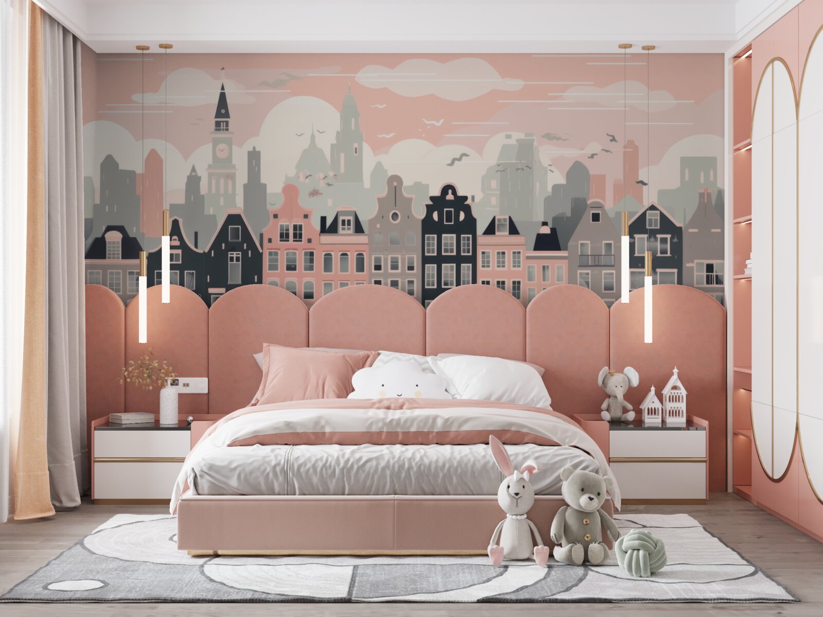 Papier peint L'aube illumine la ville