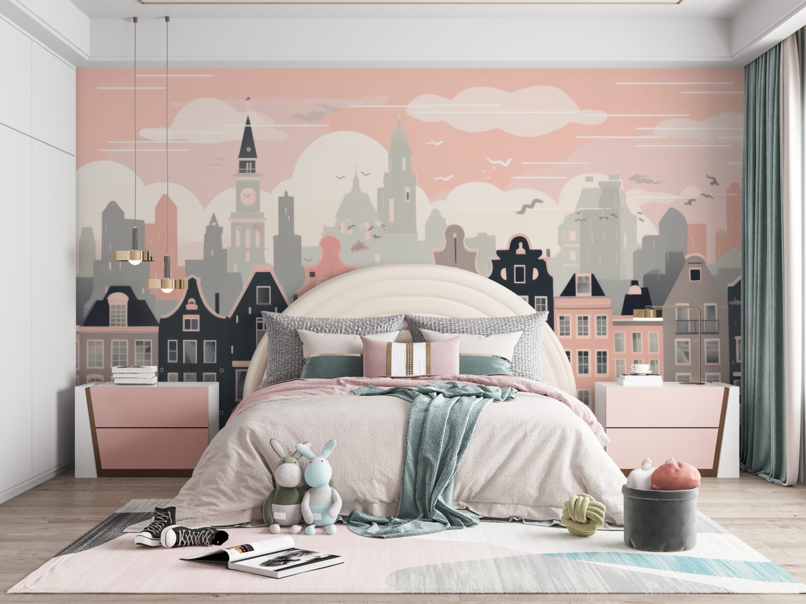 Papier peint L'aube illumine la ville