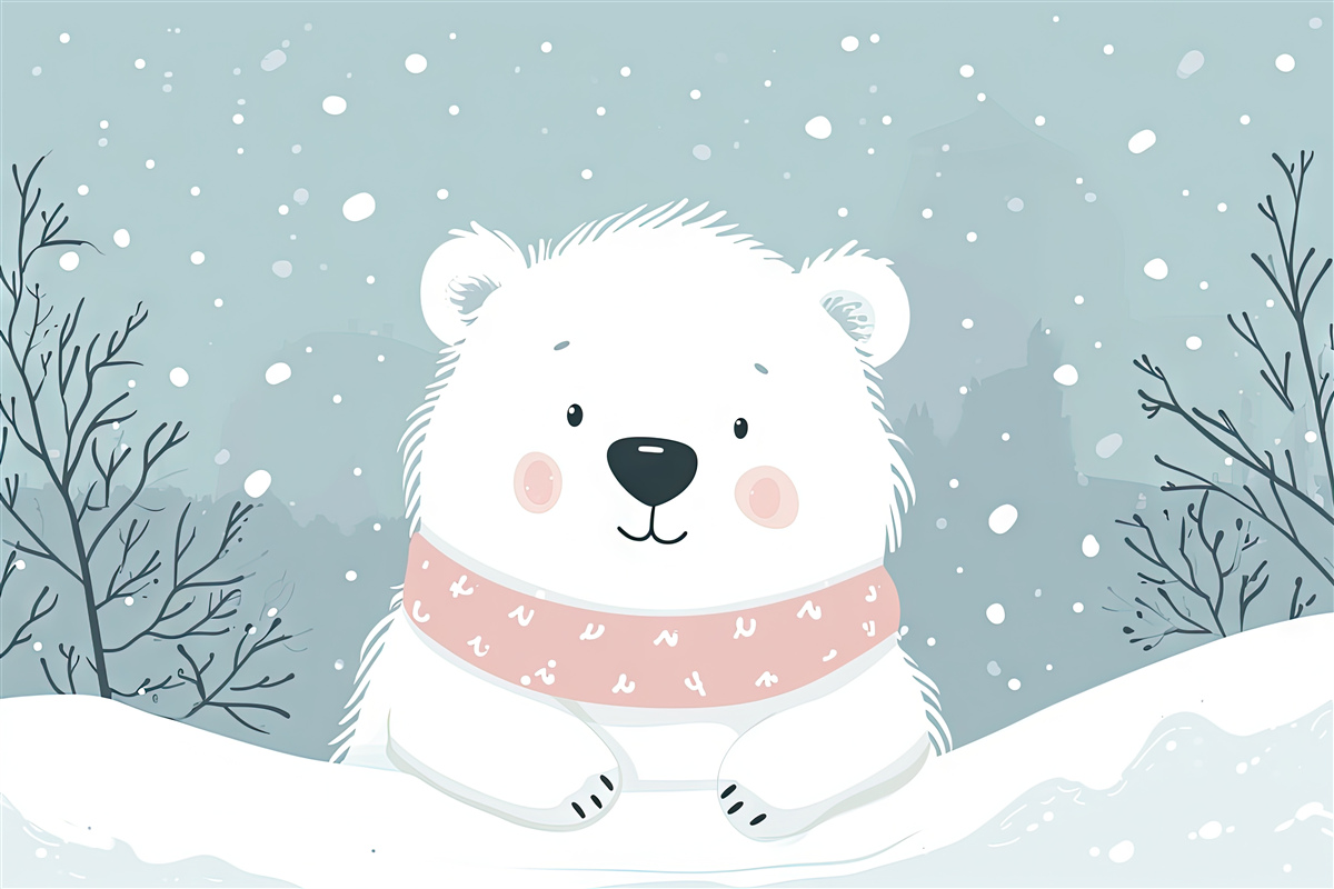 Papier peint Un beau bébé polaire