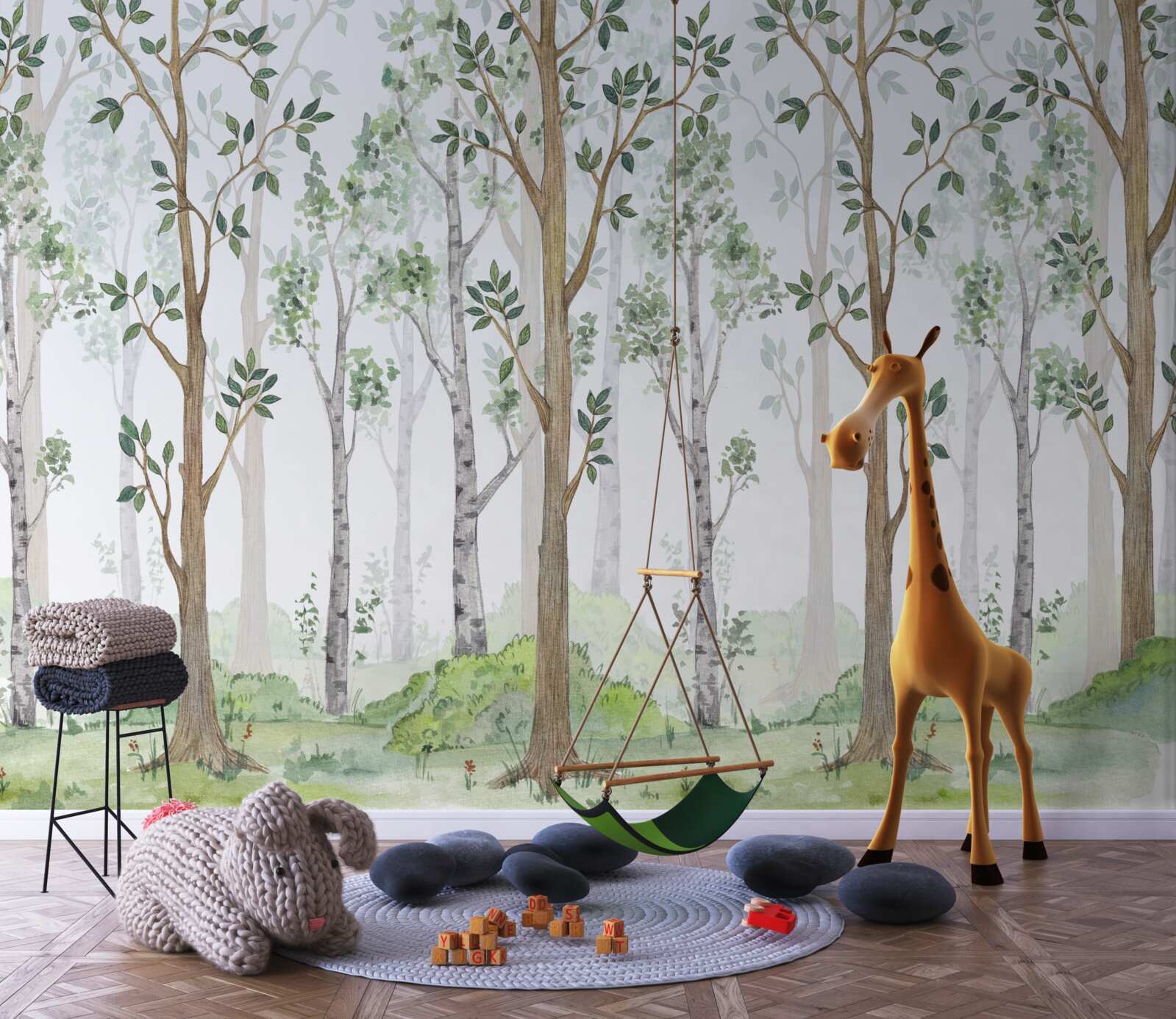 Papier peint bois mixte mince