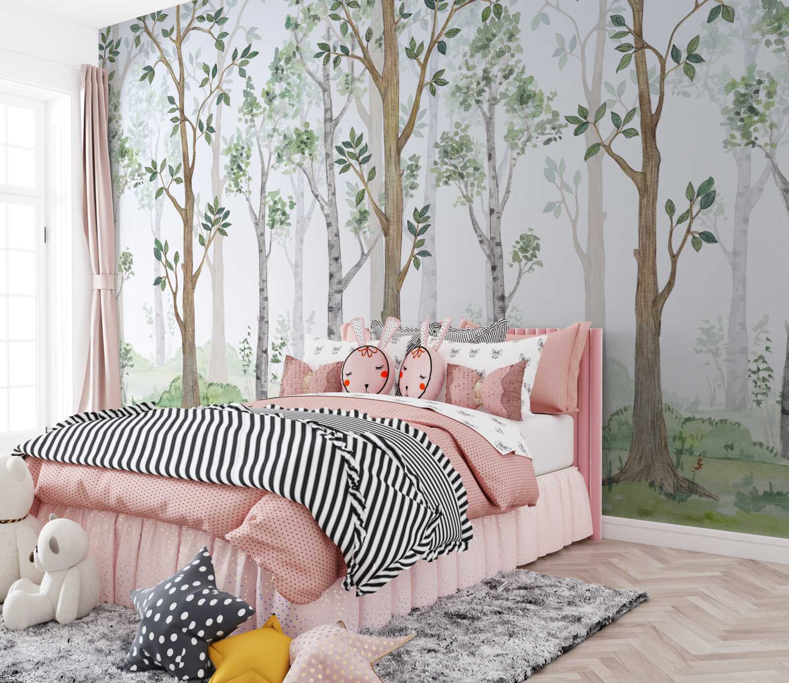 Papier peint bois mixte mince