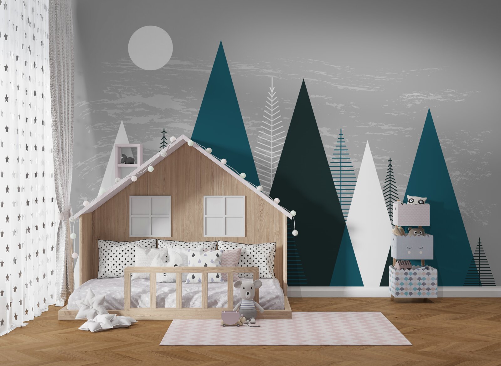 Papier peint les ténèbres enveloppent la forêt d'émeraude