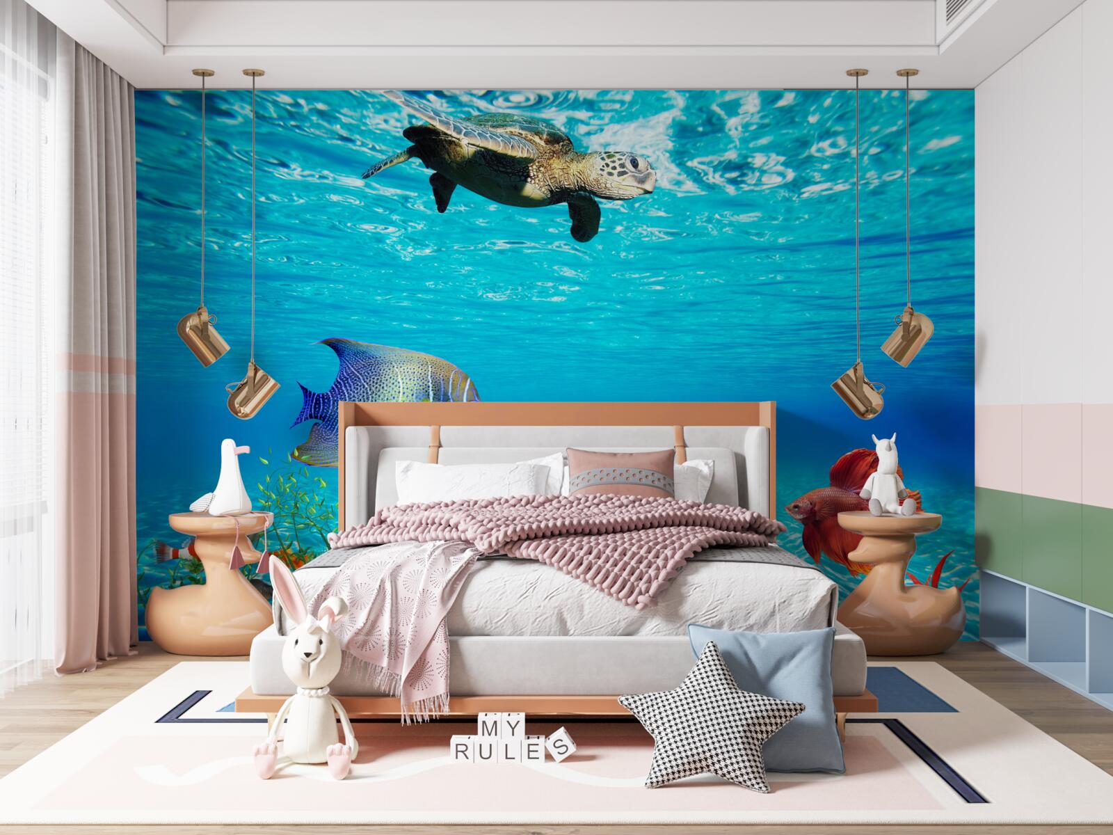 Papier peint les habitants marins des profondeurs de l'océan