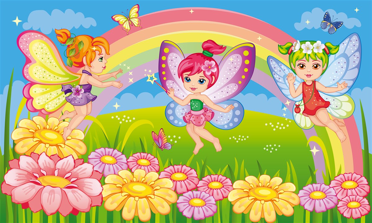 Papier peint les amis des fées dans la clairière