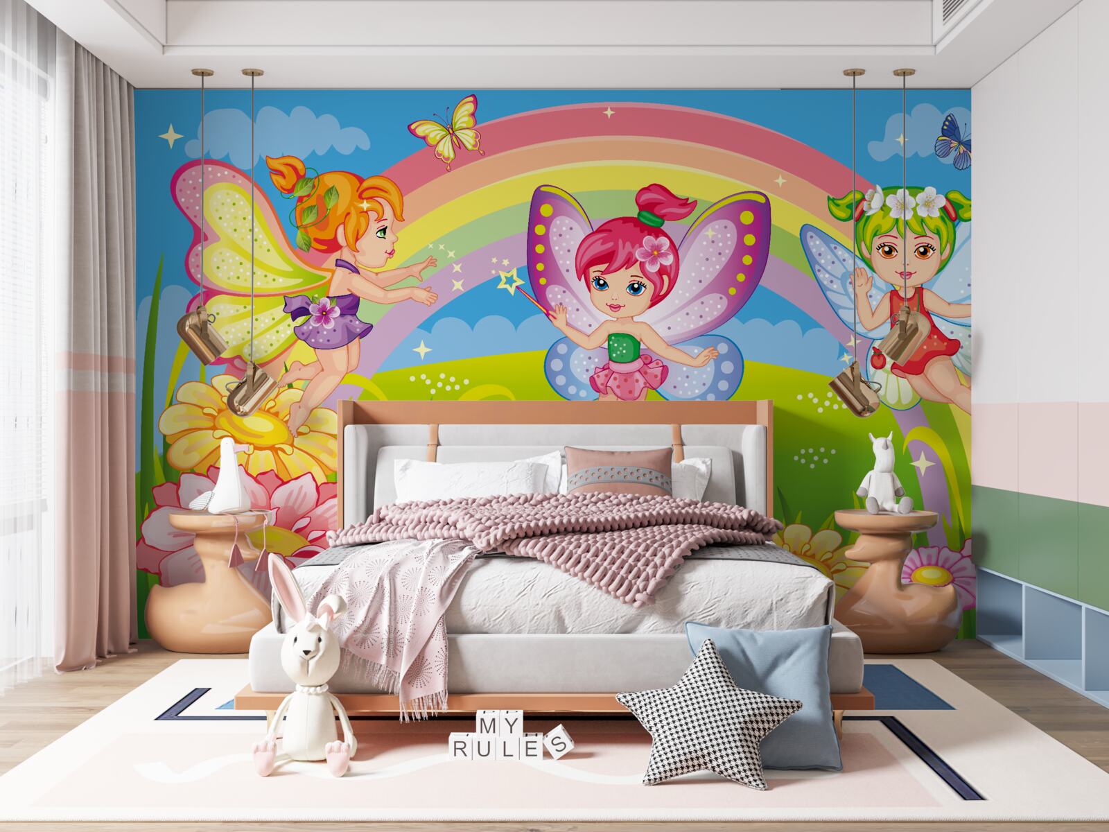 Papier peint les amis des fées dans la clairière